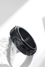 Celestial Fidget Spinner Ring Black