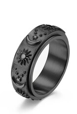 Celestial Fidget Spinner Ring Black