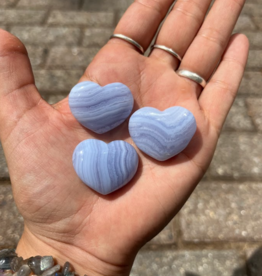 Carved Crystal Heart | Blue Lace Agate | Brazil