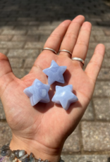Carved Crystal Star| Blue Lace Agate | 25mm