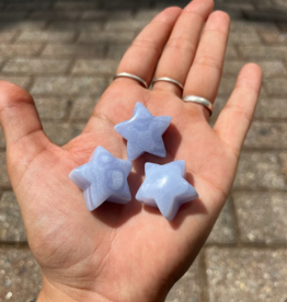 Carved Crystal Star| Blue Lace Agate | 25mm