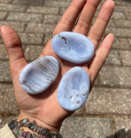 Blue Lace agate | Worry stone | Brazil
