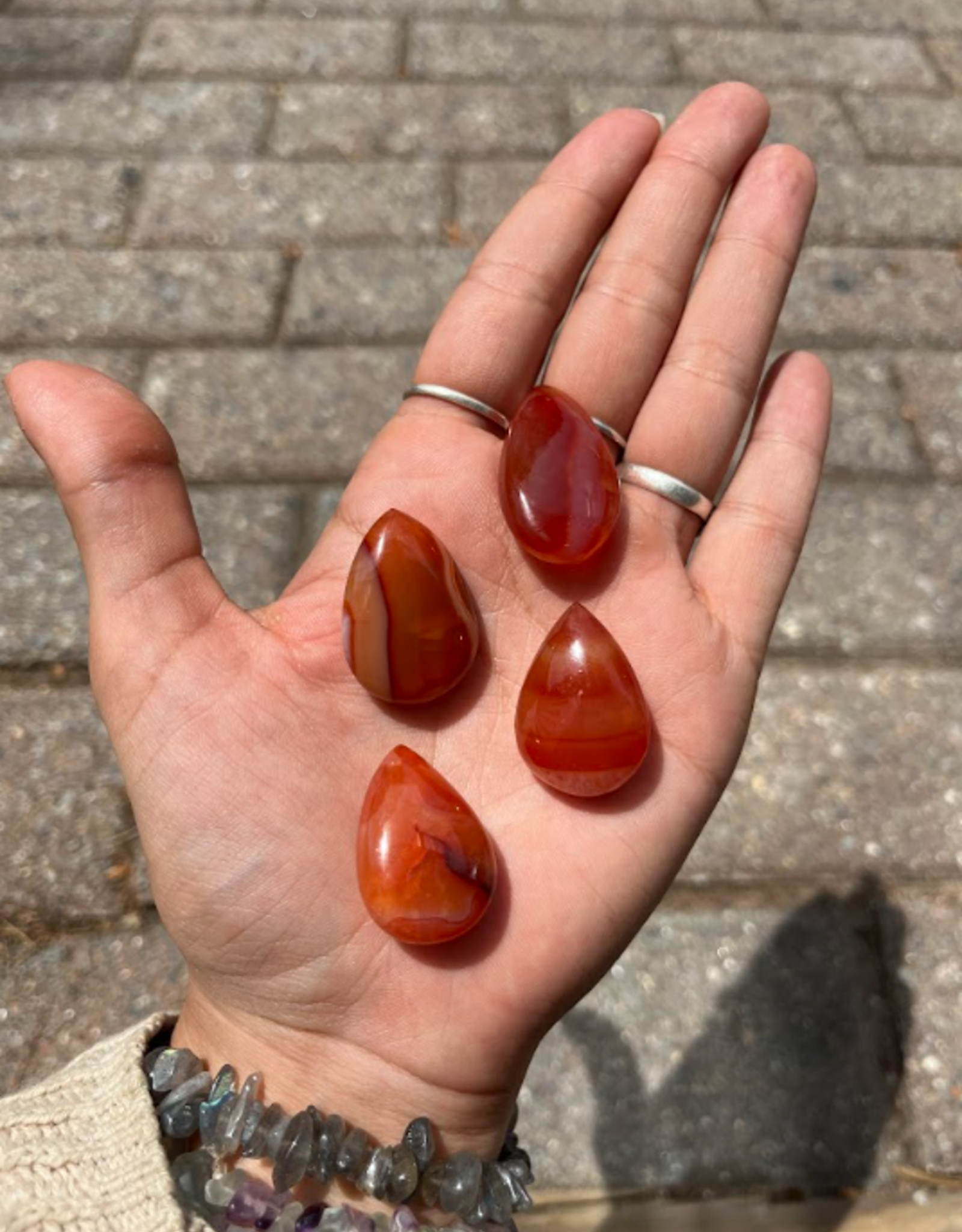 Carnelian| Tear Drop| 20-35mm