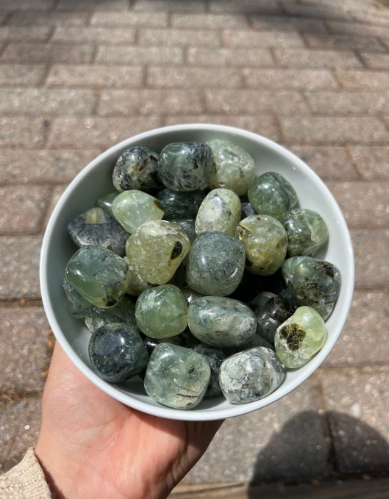 Prehnite  tumbled|Extra Quality | 25-30mm