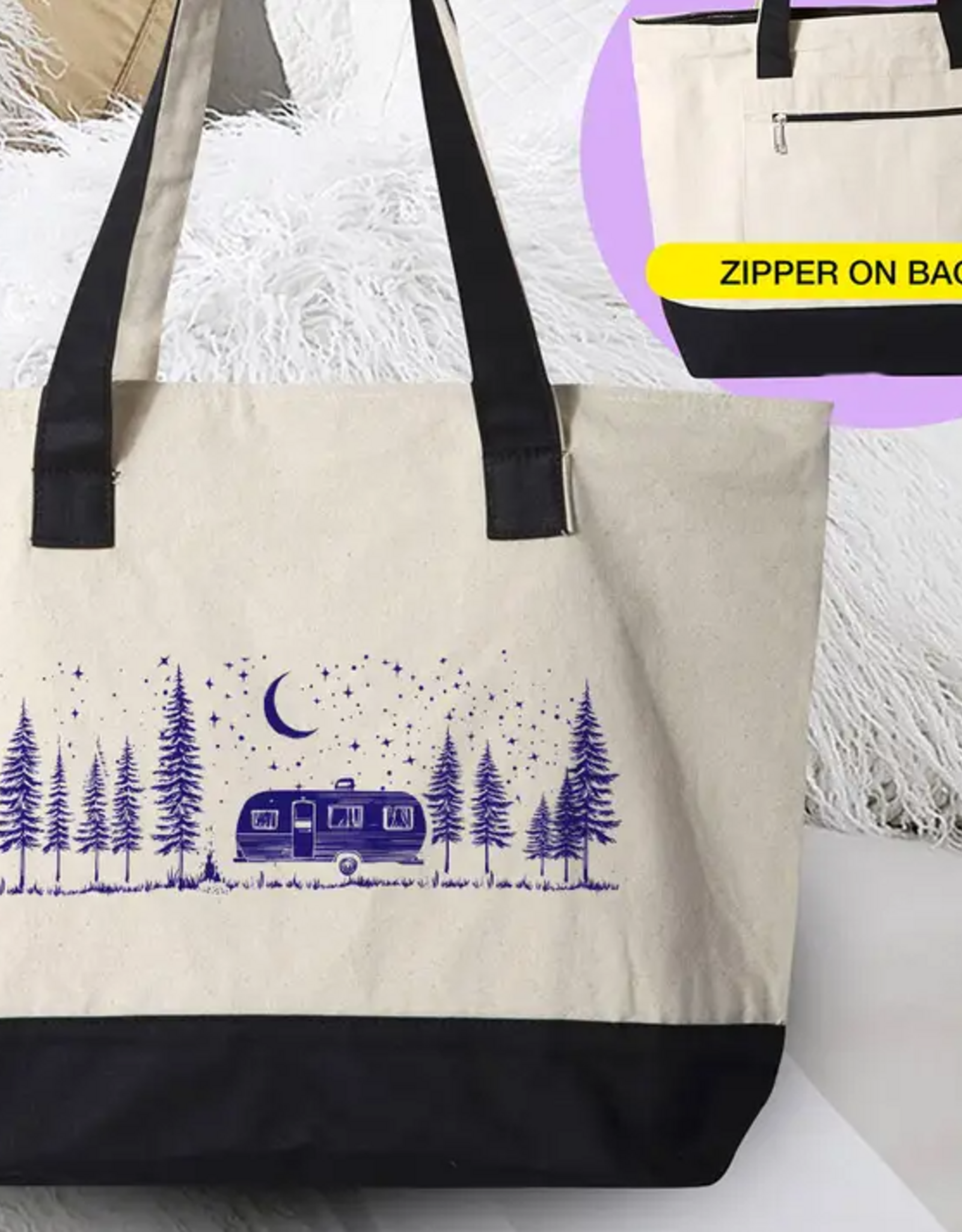 Camping Under the Stars Tote Bag