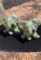 Serpentine Carved Elephant | 60mm