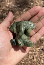 Serpentine Carved Elephant | 60mm