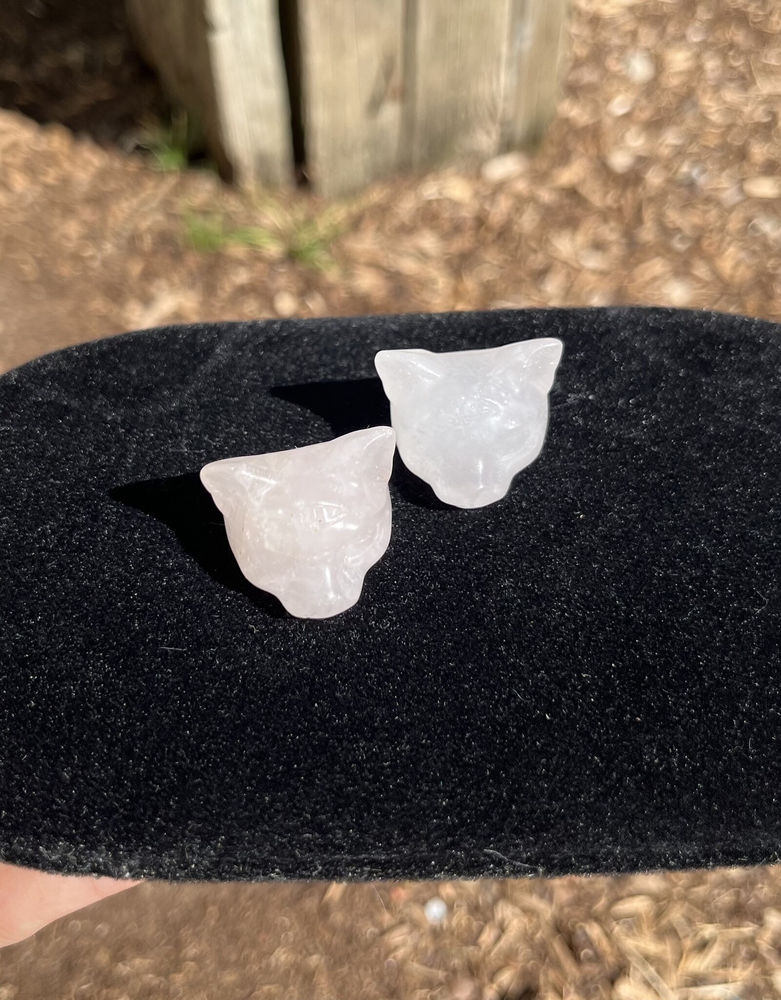 Crystal Cat with third Eye | 1" | Rose | China