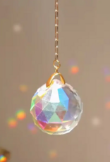 Golden Moon Mushroom Crystal Wind Chime