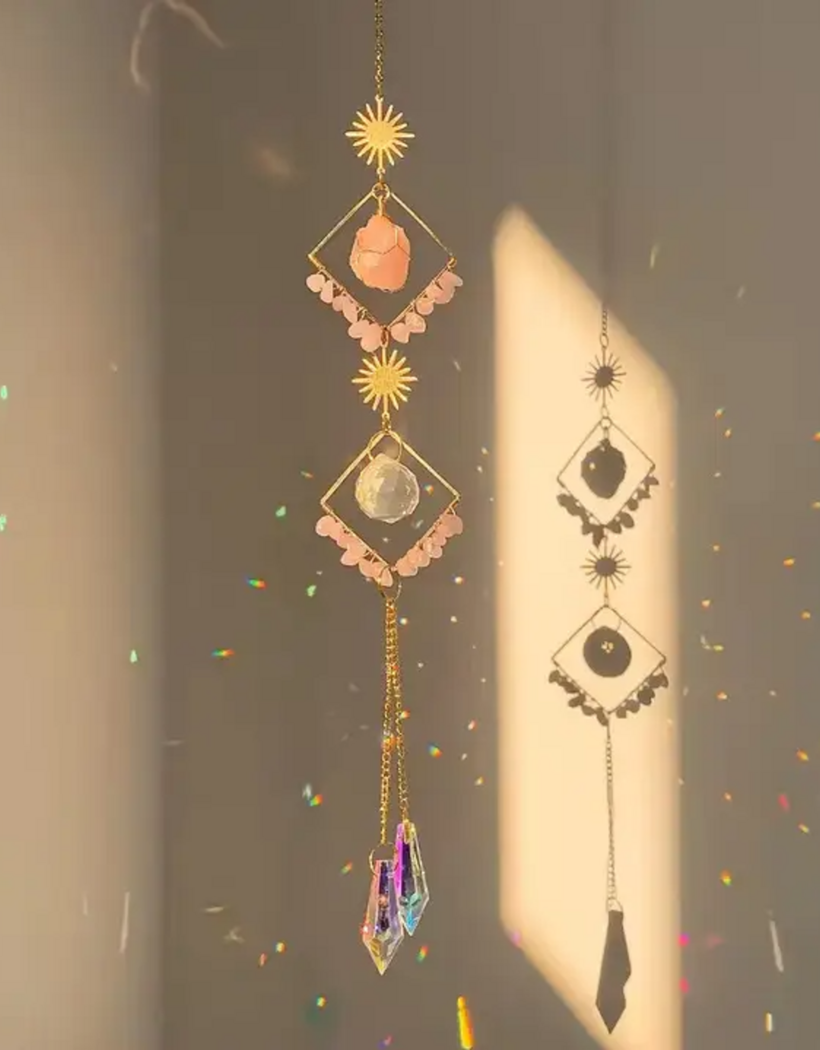Crystal Sun Catcher Geometric Diamond
