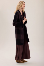 CozyChic Cotton Buffalo Plaid Long Cardigan
