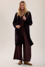 CozyChic Cotton Buffalo Plaid Long Cardigan
