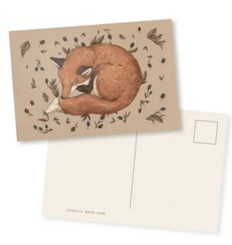 4” X 6” Sleeping Fox Postcard