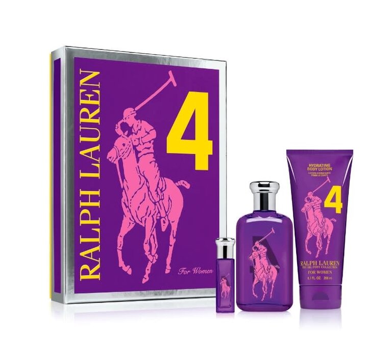Ralph Lauren Big Pony #4 Purple Eau de Toilette 3-Pc Gift Set