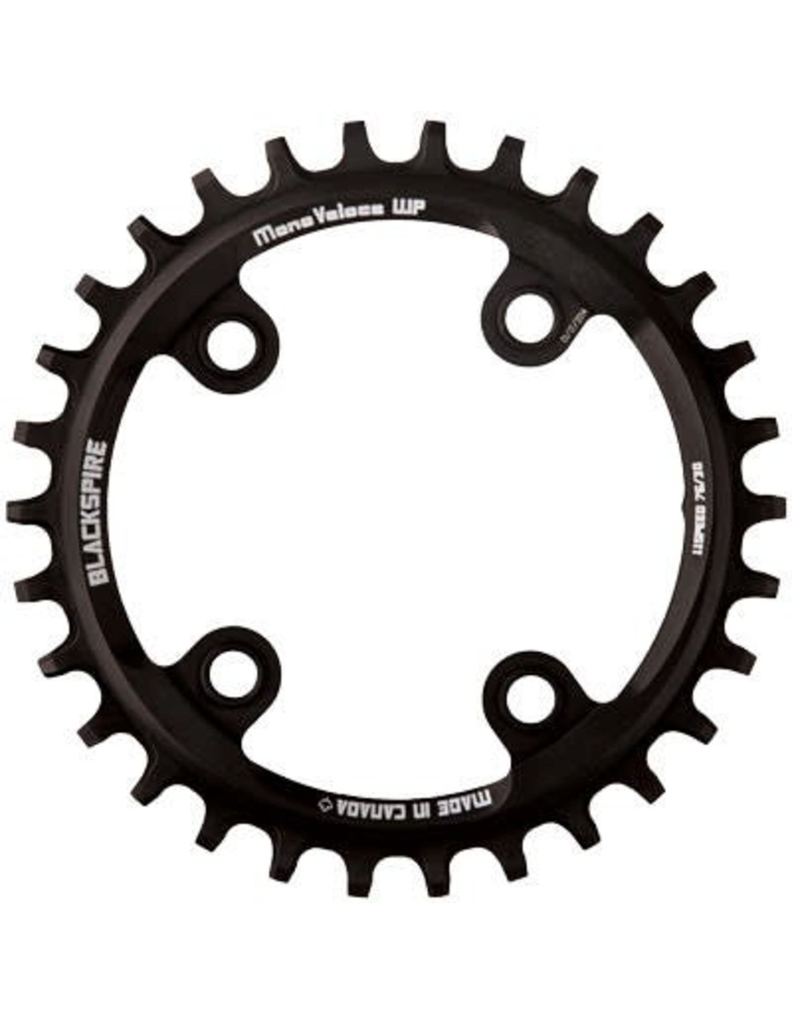 Black SPIRE ChainRING 4X76,28T,SRAM 11SPD,BLACK  SNAGGLETOOTH NW