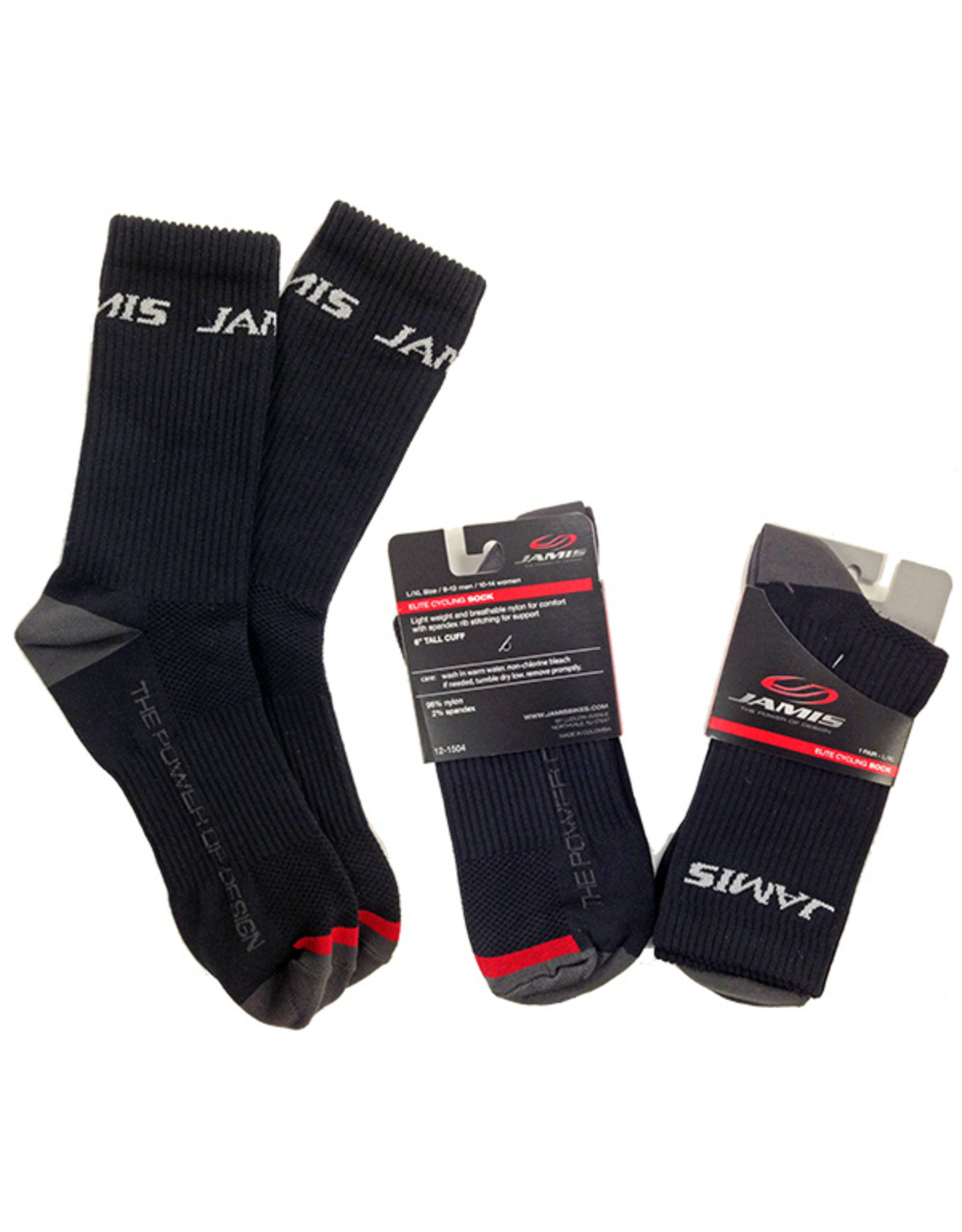 Jamis JAMIS Sock: Black RED LG XLG