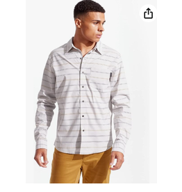 Pearl Izumi PEARL IZUMI PROSPECT Long Sleve SHIRT, COOL GREY STRIPE, LG