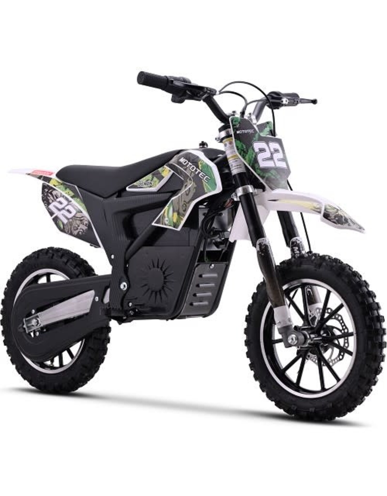 MotoTec MotoTec Dirt Bike Demon Electric  Green 36v 790w