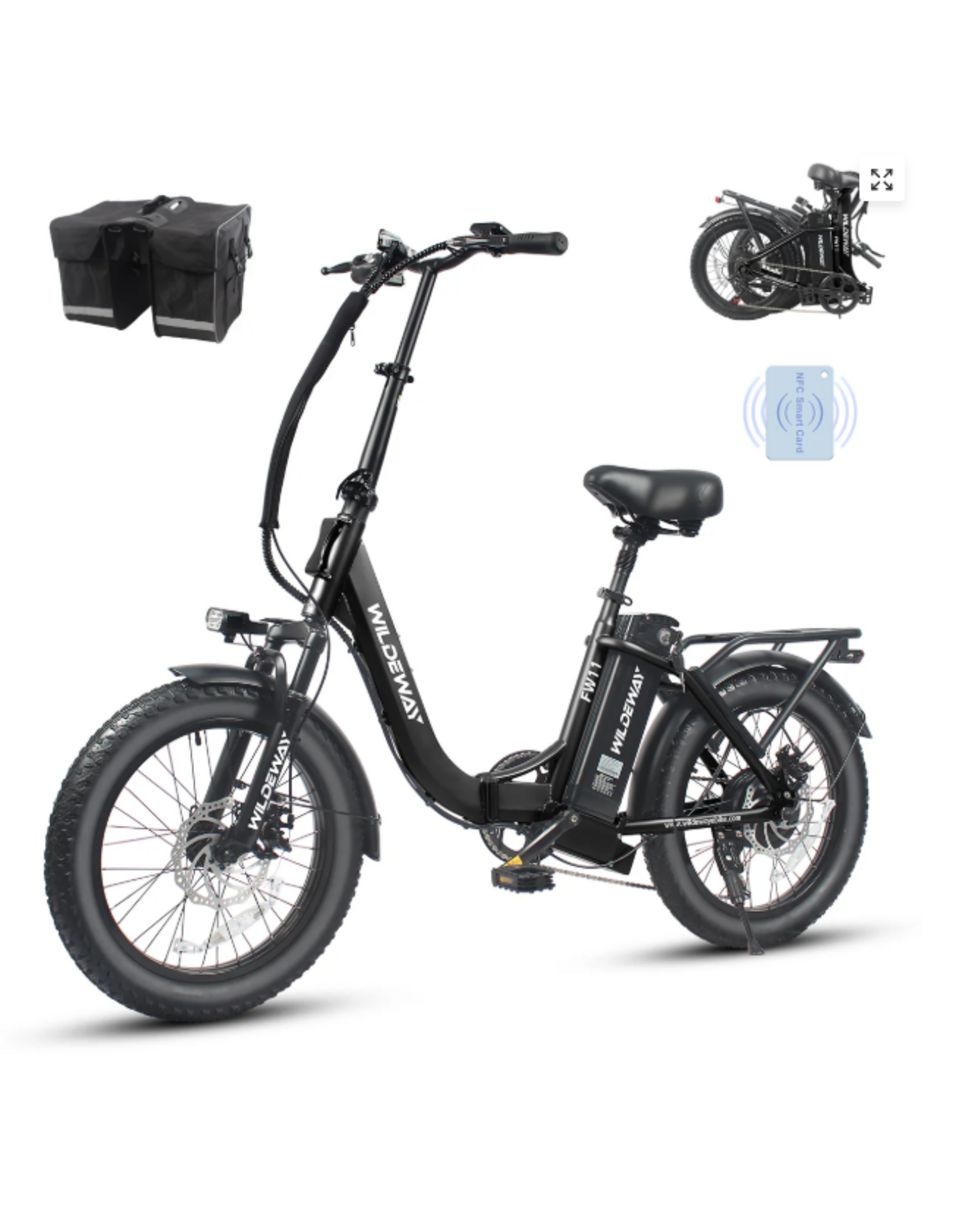 WILDEWAY Wildeway FW11s Black eBIKES  Fat Bike