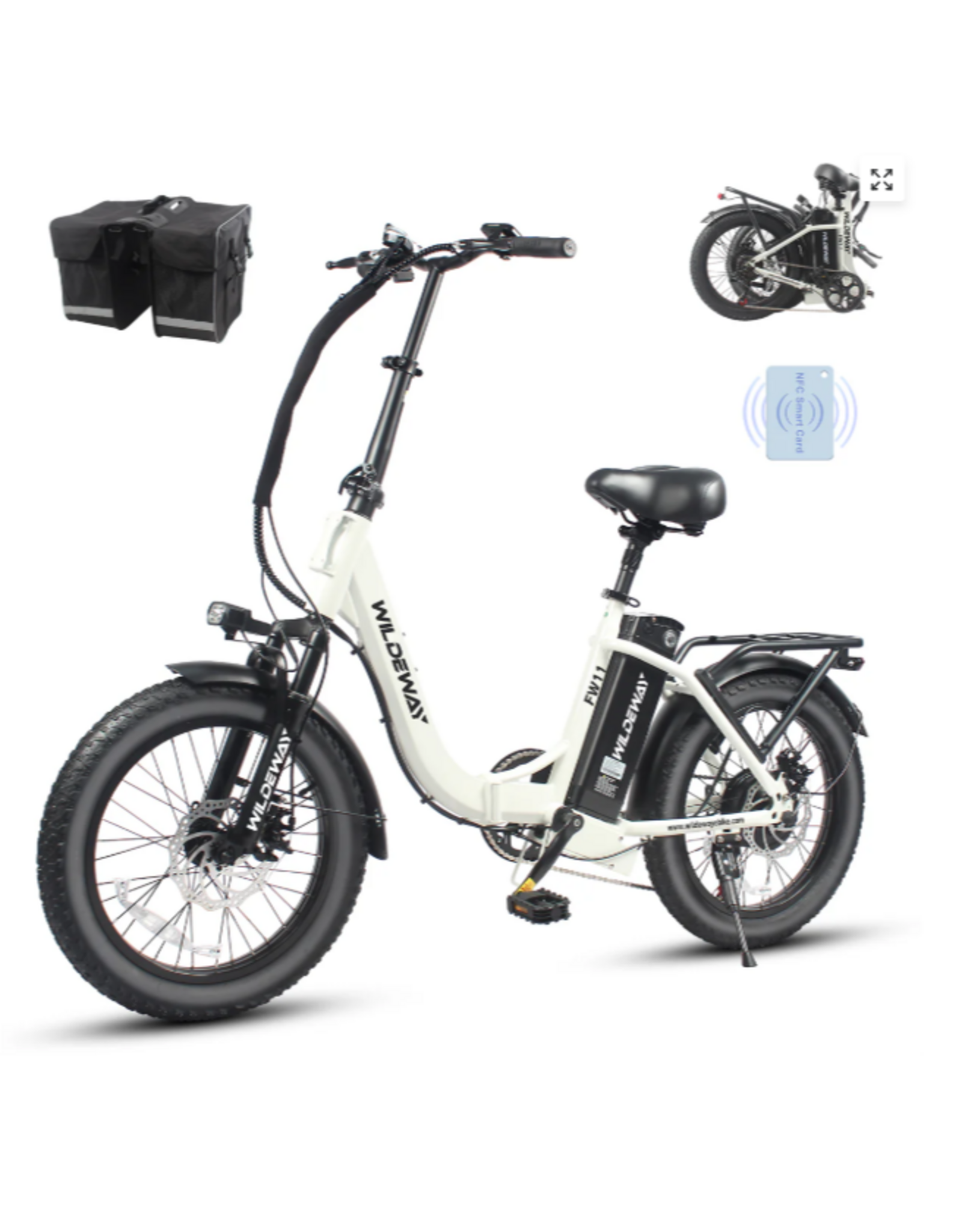 WILDEWAY Wildeway FW11s White eBIKES  Fat Bike