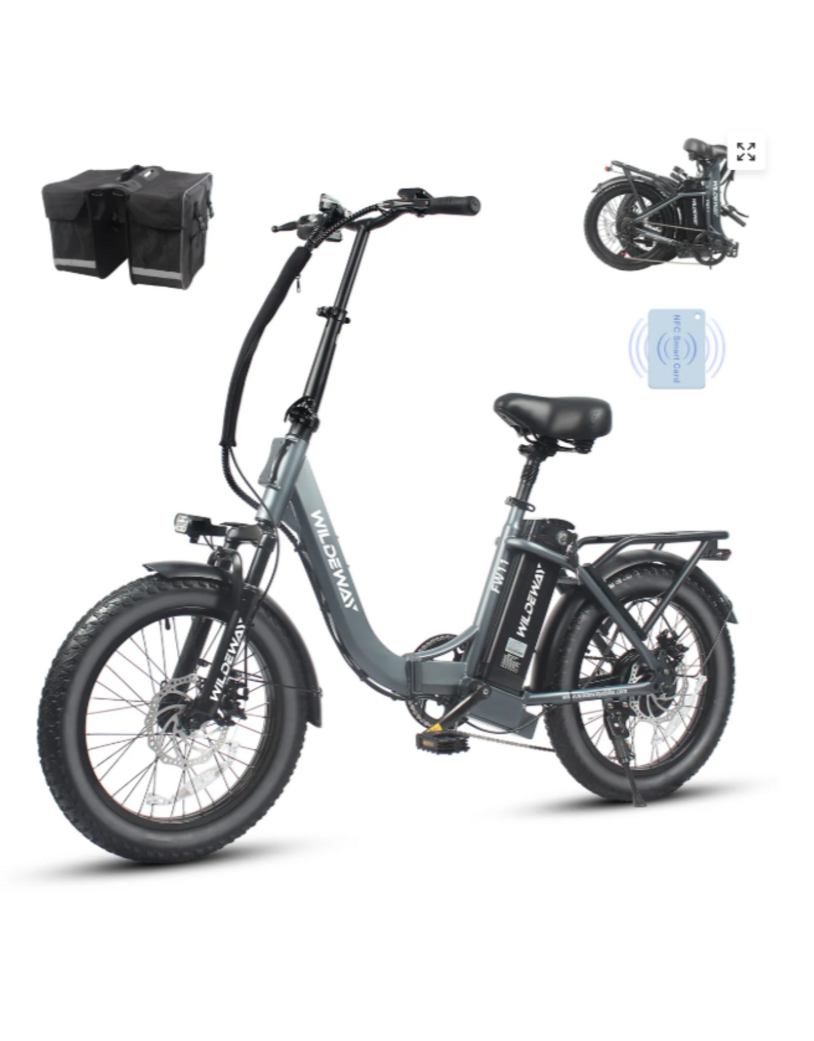 WILDEWAY Wildeway FW11s Grey eBIKES  Fat Bike