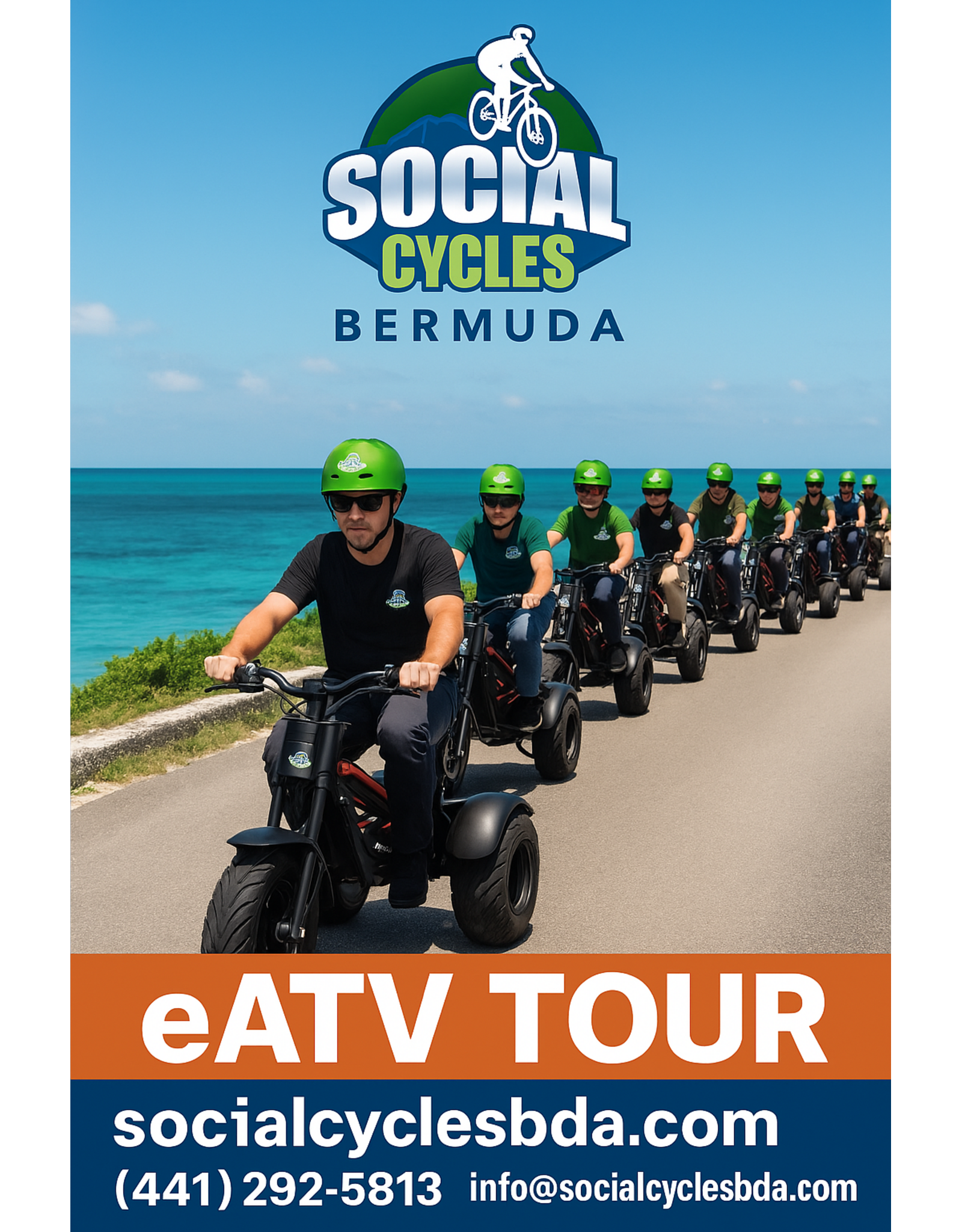 SOCIAL CYCLES E2E Rental Fat Wheel Trike Long Range Battery