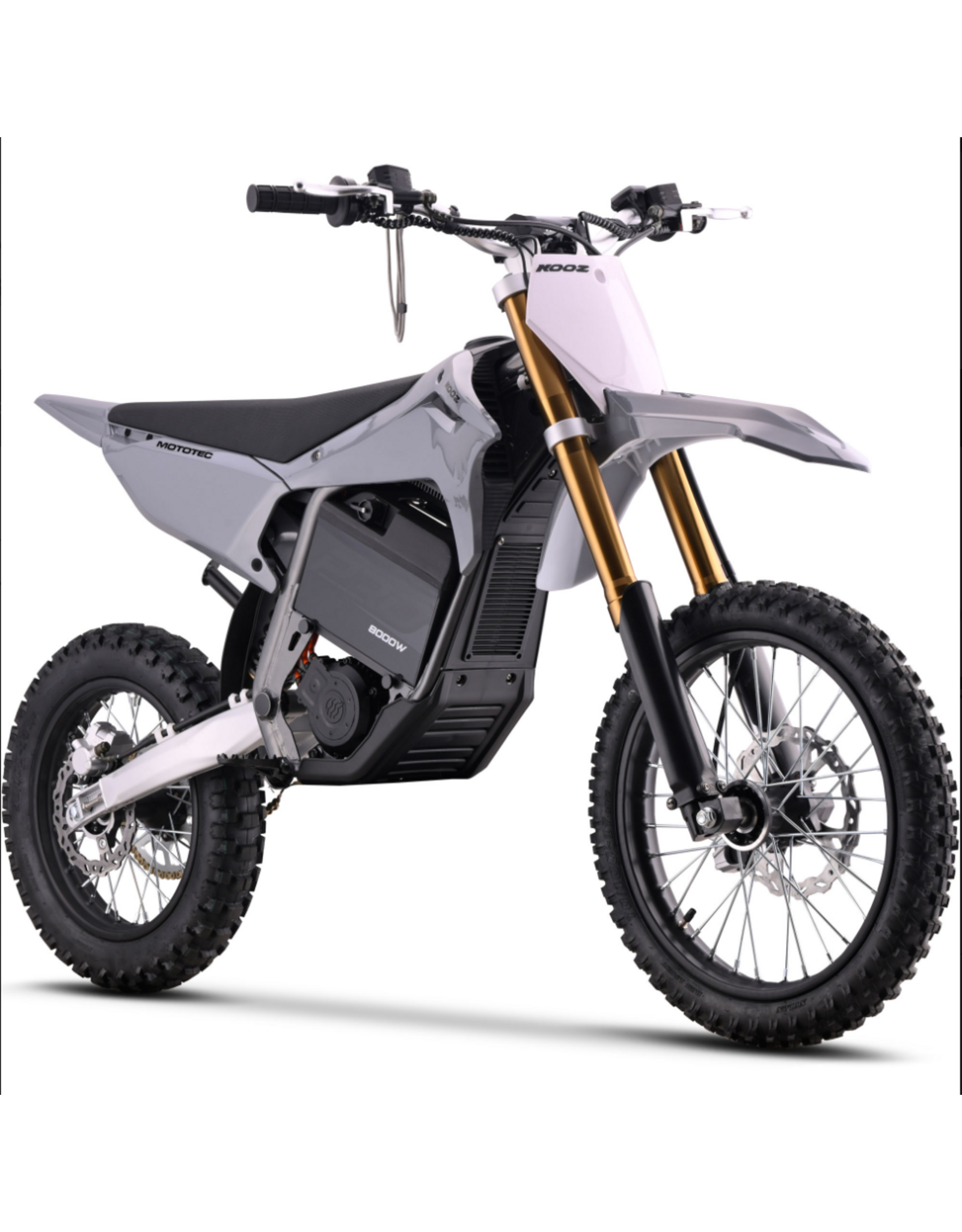 MotoTec MotoTec Dirt 72v 8000w Pro Electric Dirt Grey Bike 19/16