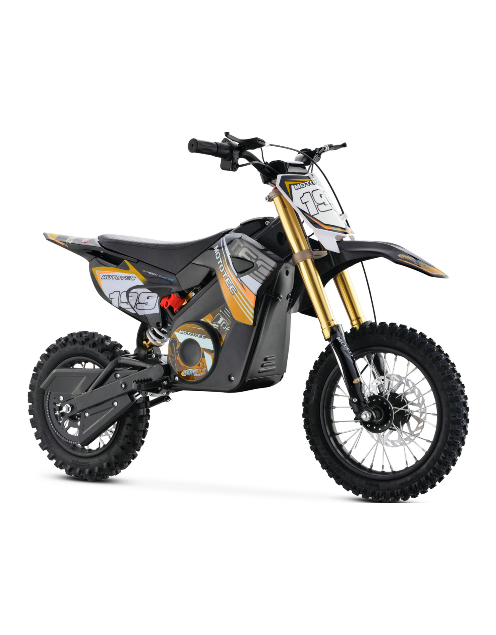 MotoTec MotoTec Pro Dirt Bike  199 Electric  Orange 48v 1800w