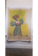 SPV Woman in Peacock Dress Lithograph Poster