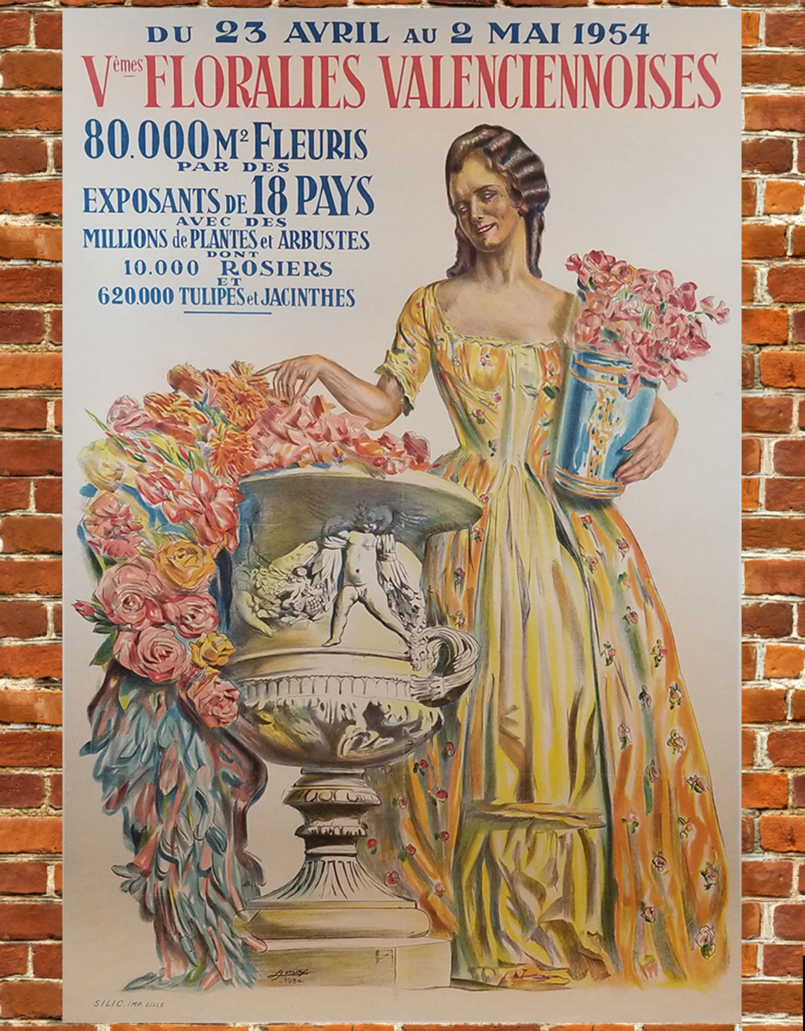 SPV Vèmes Floralies Valenceiennoises Lithograph Poster