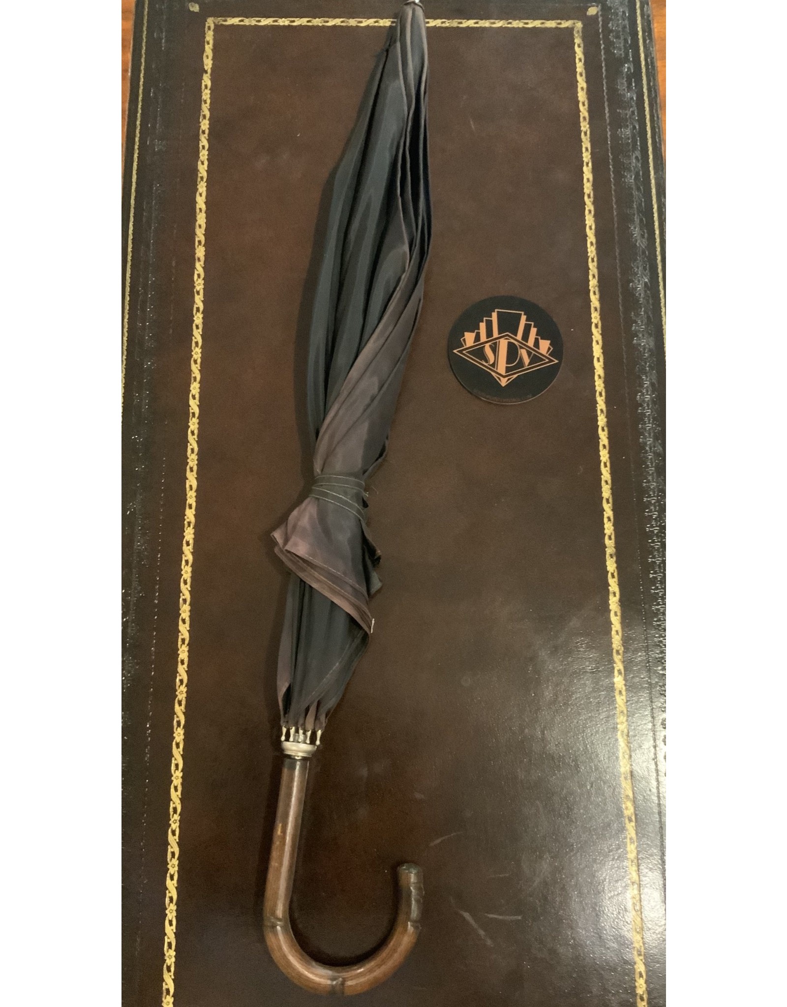 SPV Vintage wood handled umbrella black