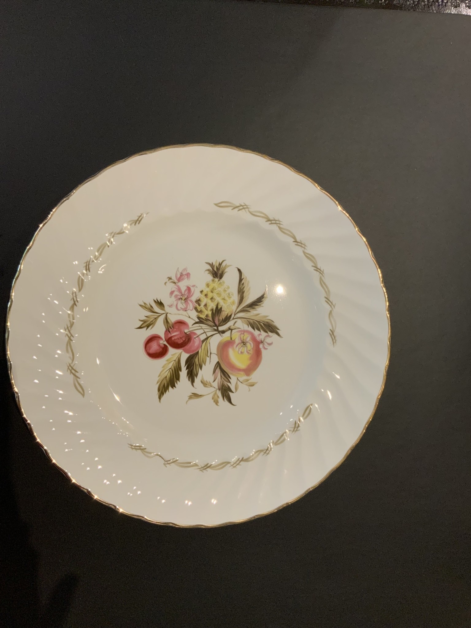 Set of 8 Royal Wessex White ironstone dinner plates South Pointe Vintage
