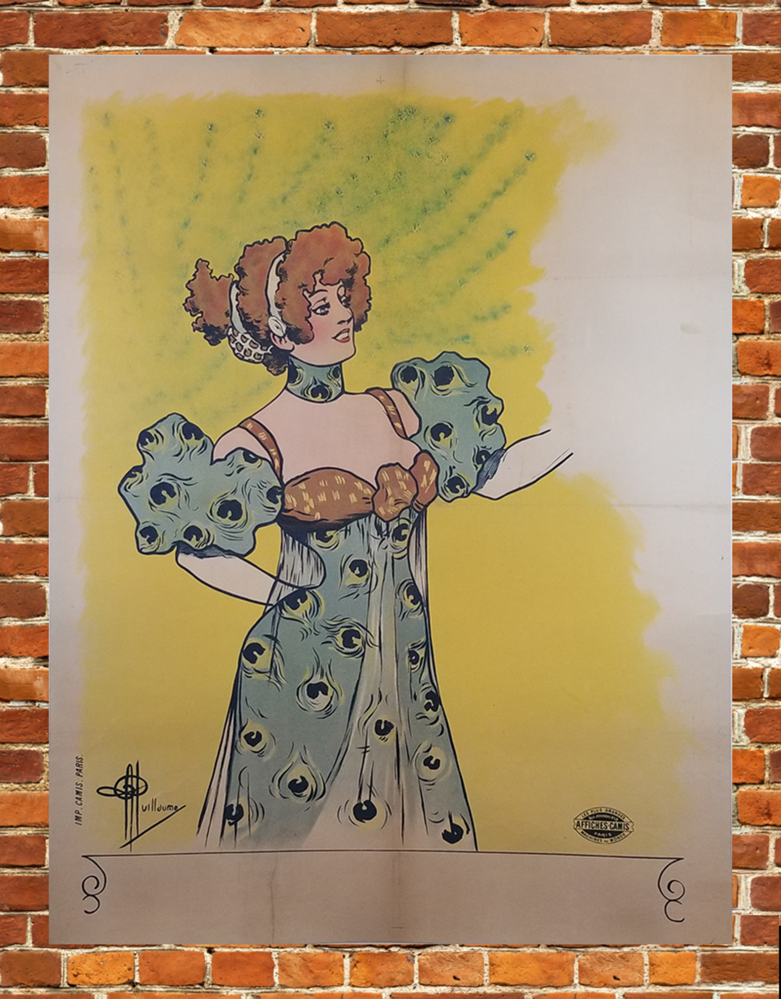 SPV Woman in Peacock Dress Lithograph Poster