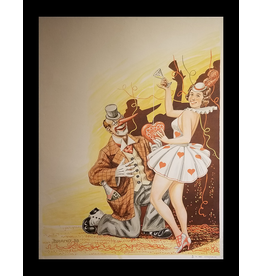SPV Clown with woman Lithograph Poster