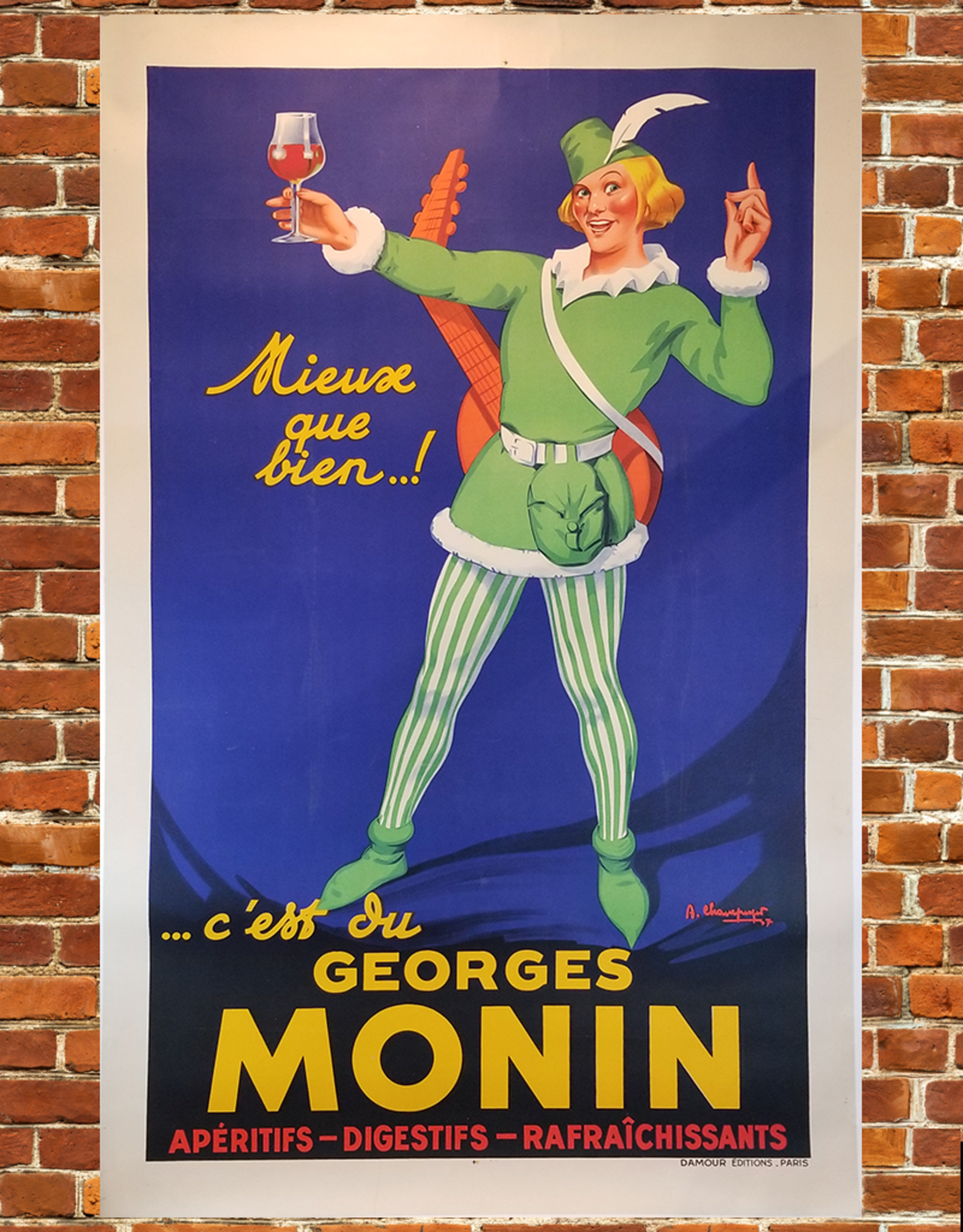 SPV Georges Monin Apéritifs Lithograph Poster