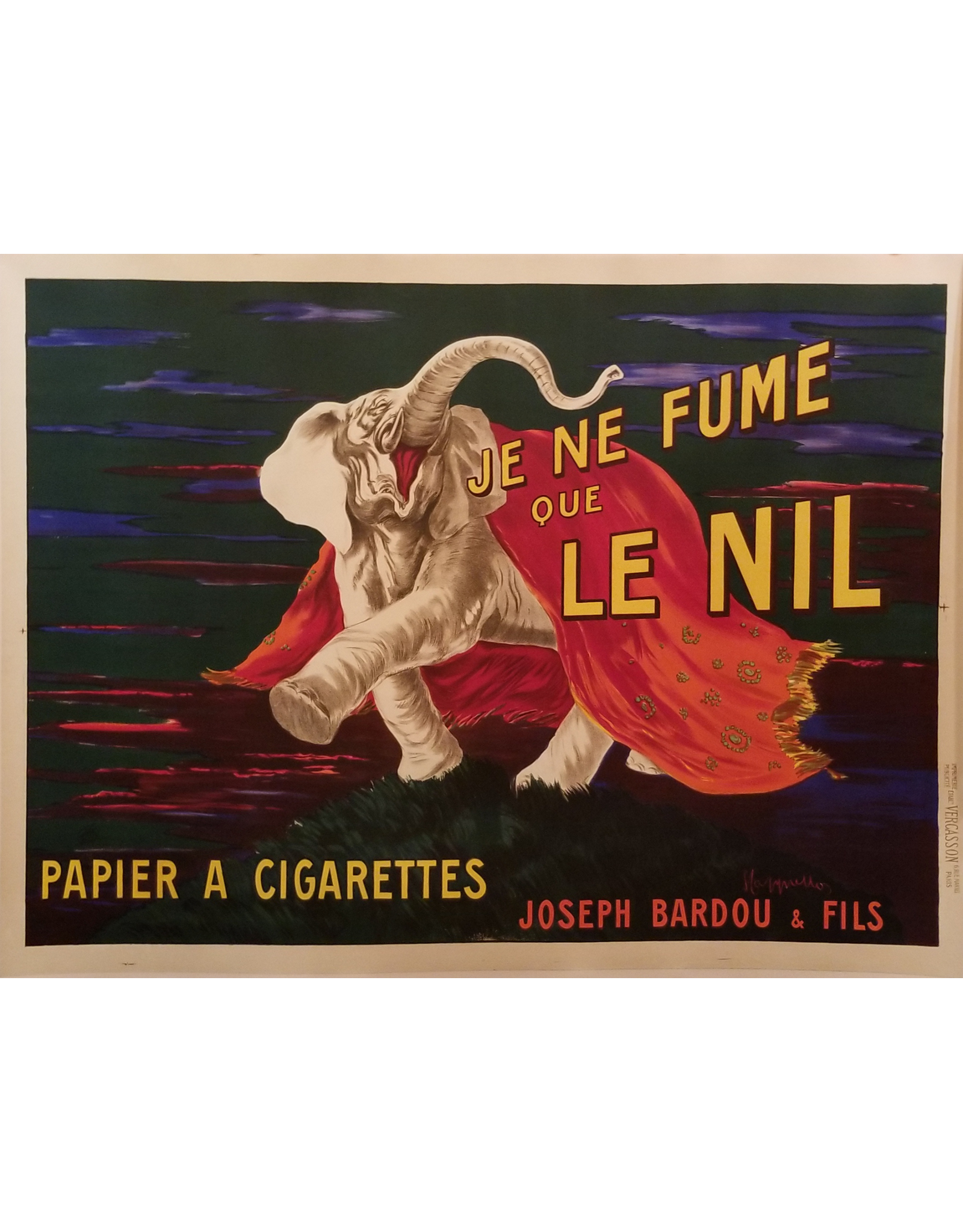 SPV 1912 Original French Cigarette Poster - Je Ne Fume Que Le Nil