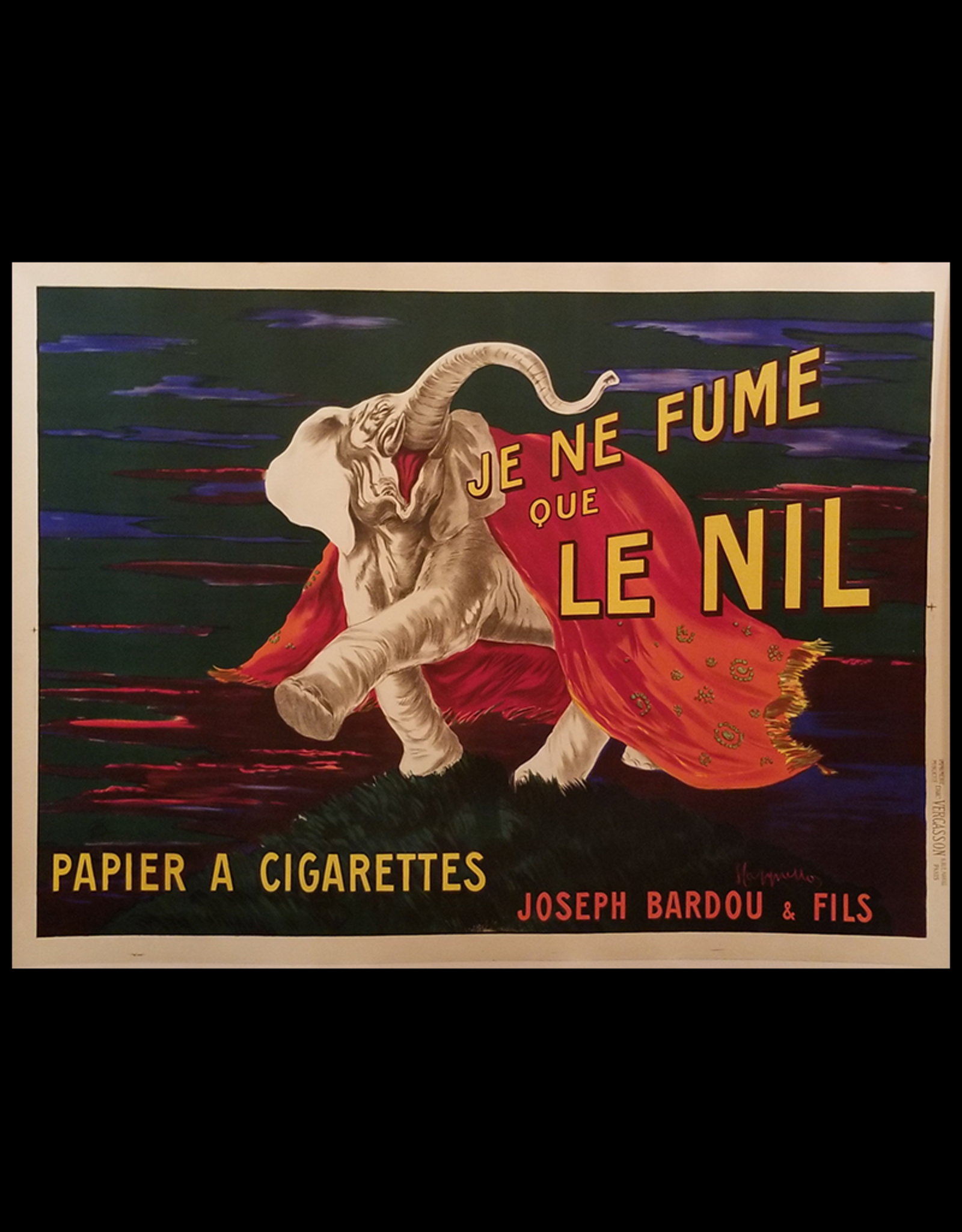 SPV 1912 Original French Cigarette Poster - Je Ne Fume Que Le Nil