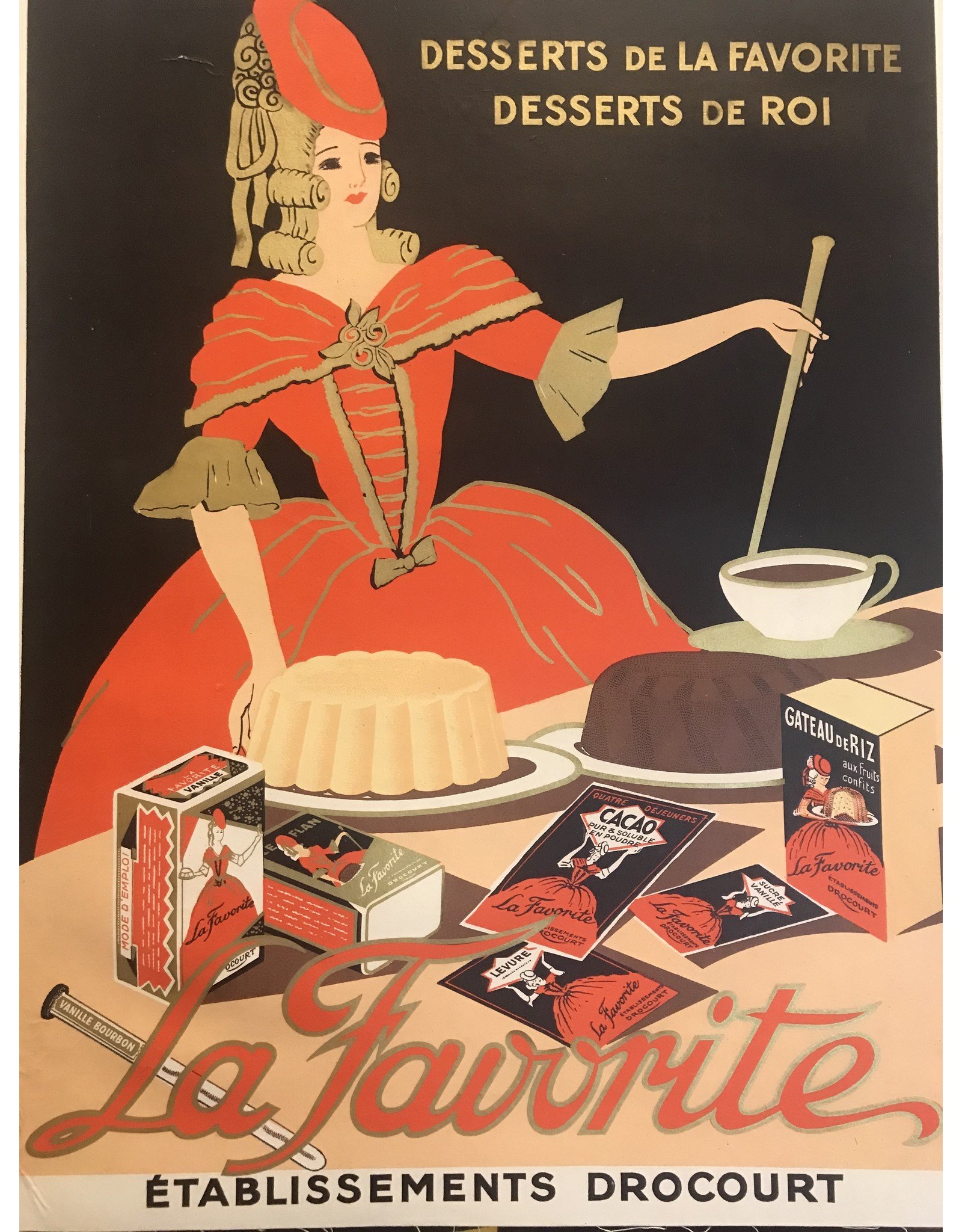 SPV La Favorite, 1930s French Dessert Poster