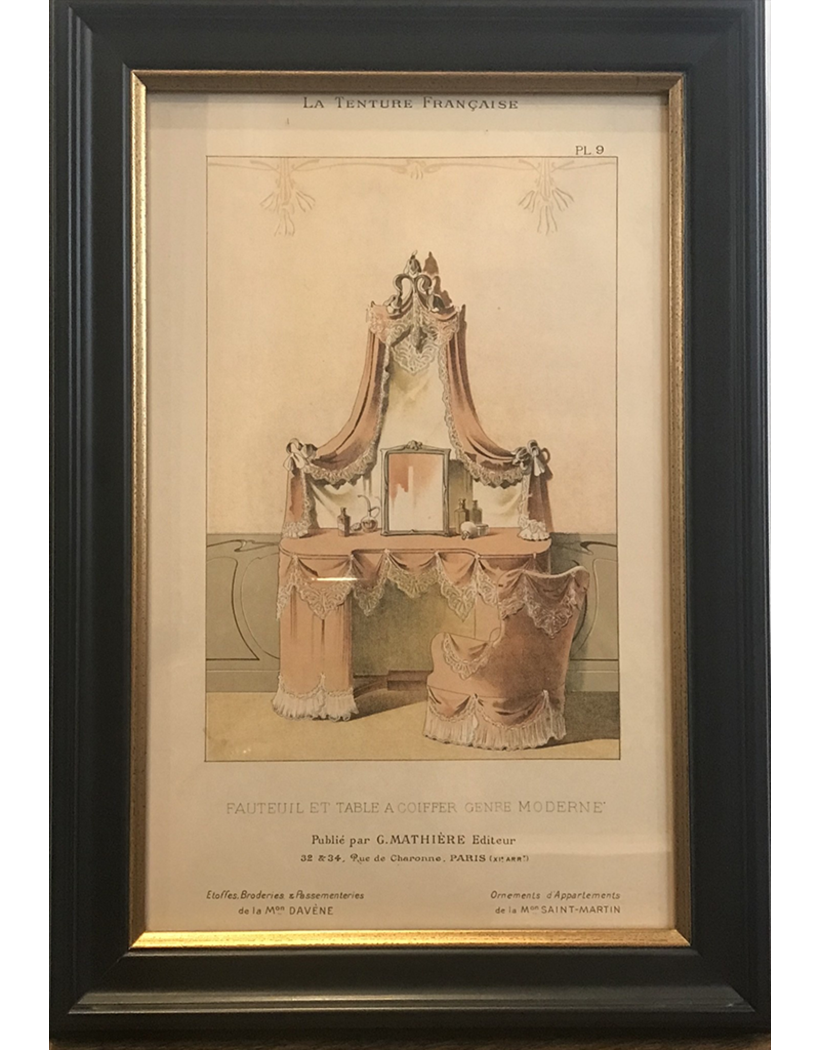 SPV La Tenture Francaise Lithograph Framed