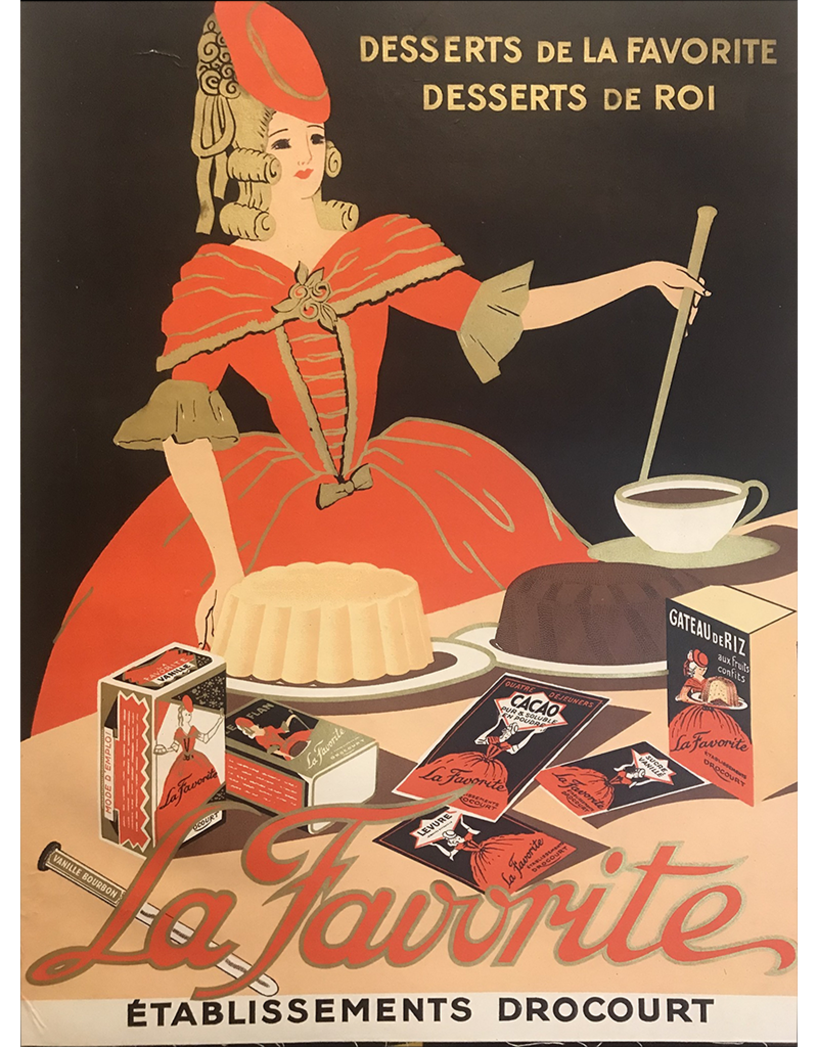 SPV La Favorite, 1930s French Dessert Poster
