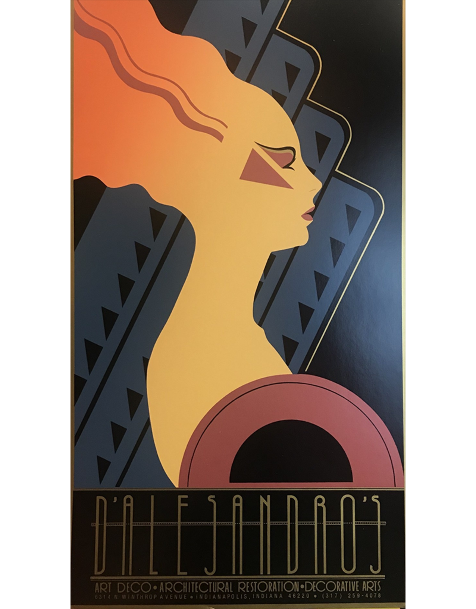 art deco poster woman