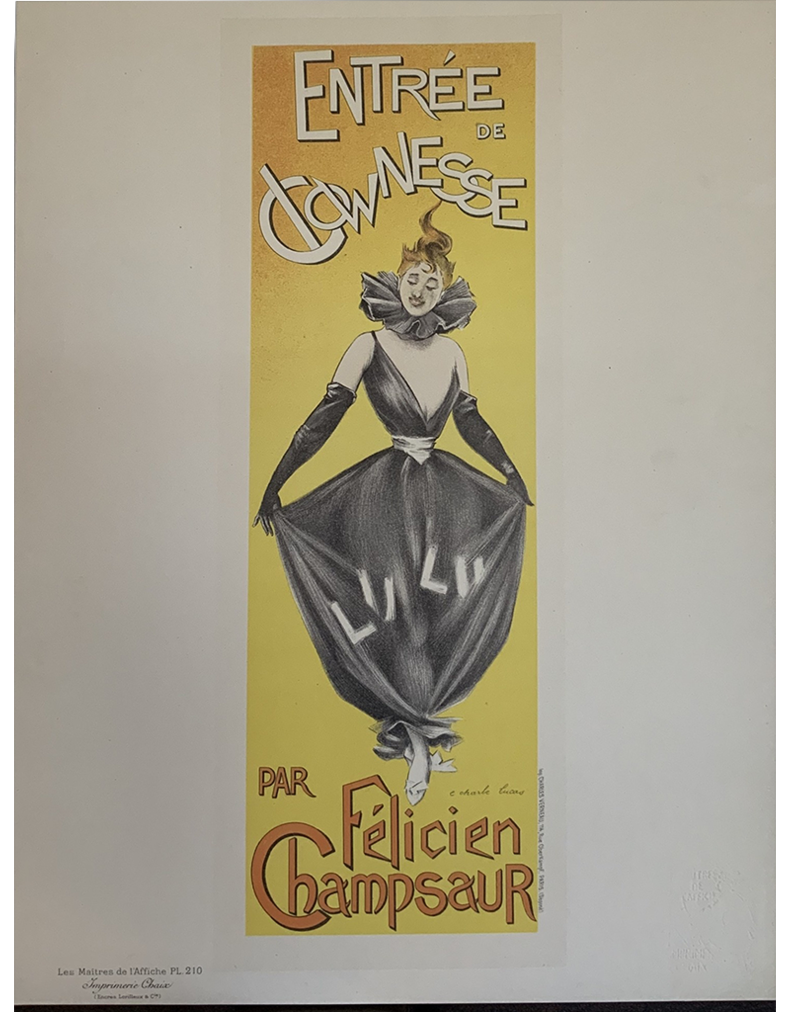 SPV Maitre de L’Affiche plate 210, Entree de Clownesse