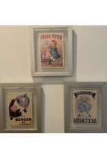 SPV Set of three frames vintage postcard adds