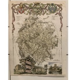 SPV HEREFORDSHIRE, Thomas Moule, Original Antique County Map c1830
