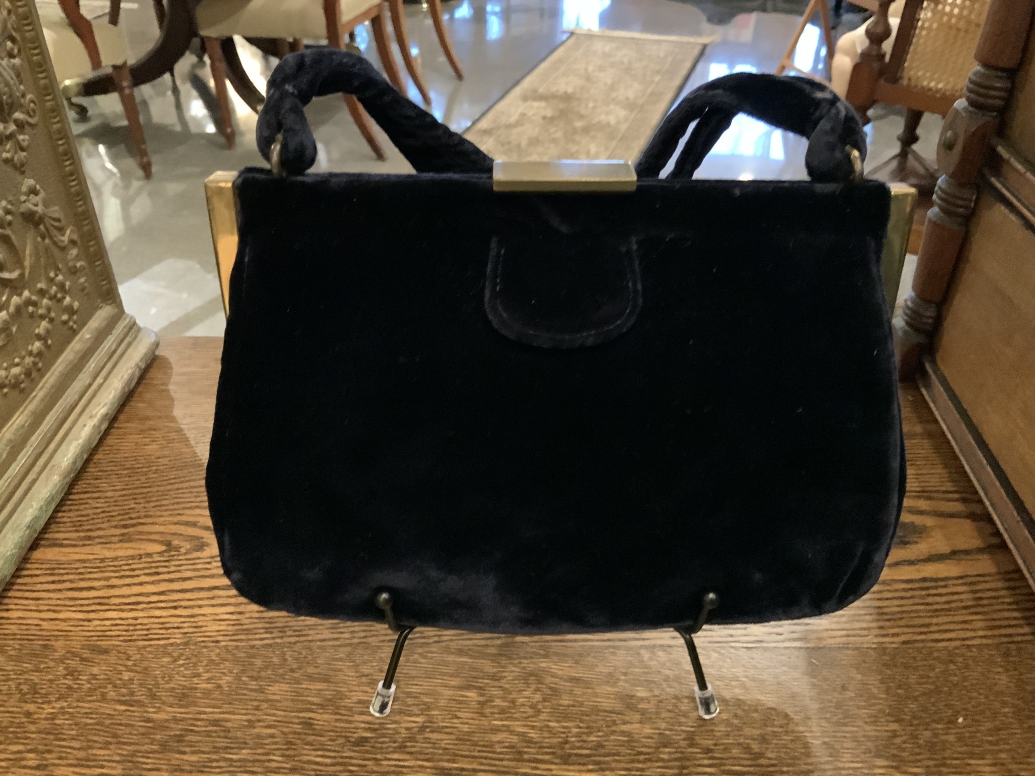 Vintage Garay Blue Velvet handbag - South Pointe Vintage