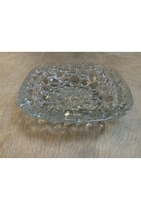 SPV Vintage Blenko Glass Pebble Bubble Ashtray Textured Art Glass Mid Century Modern