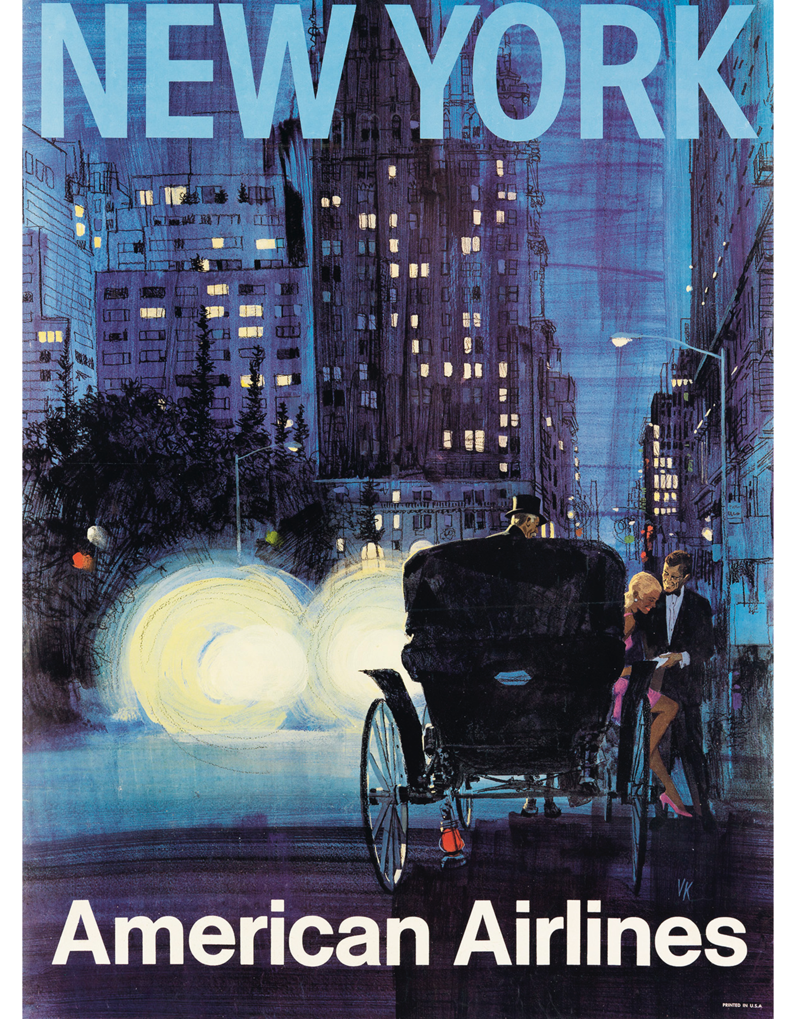 Travel to New York Poster, Vintage Poster