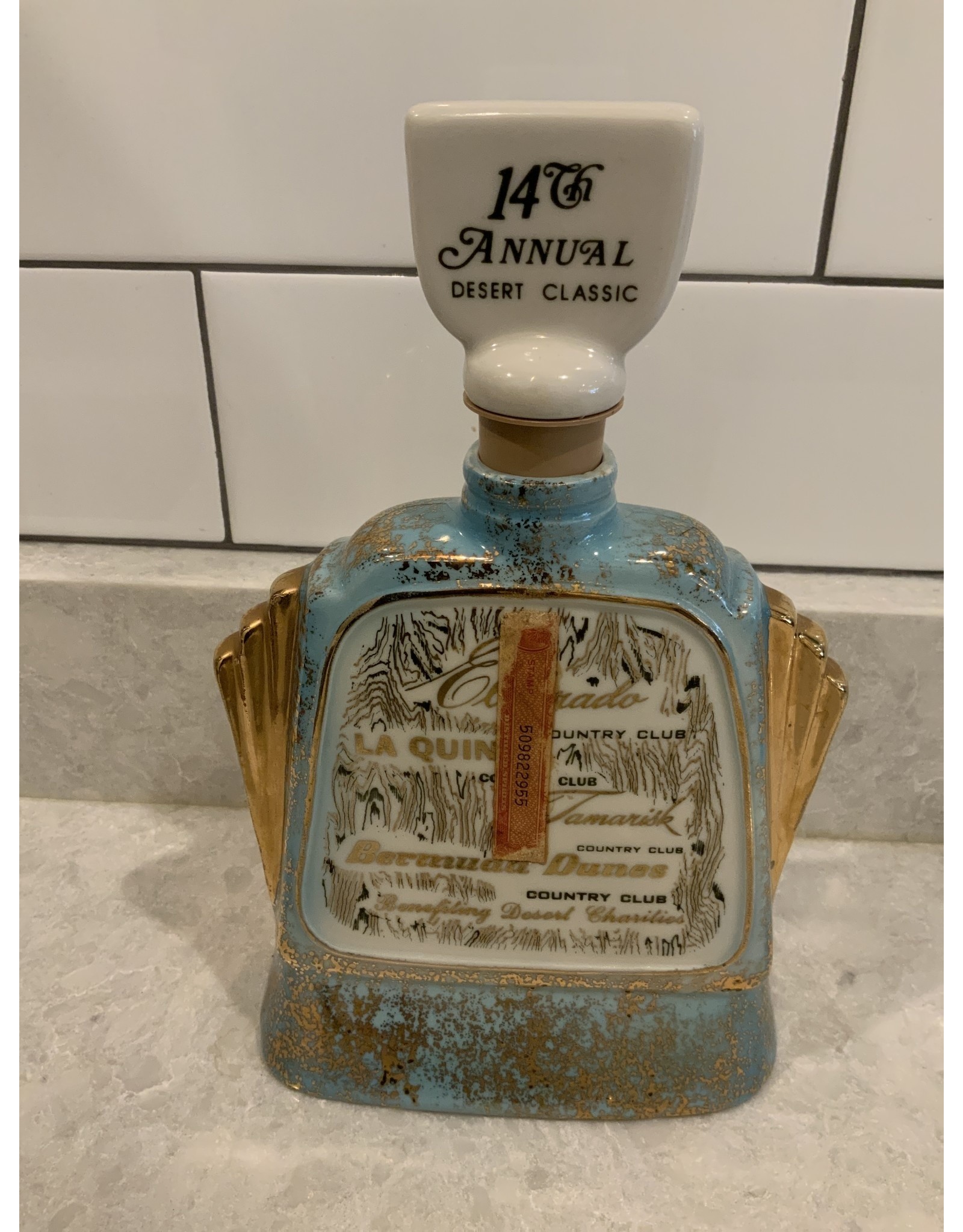 SPV JIM BEAM BOB HOPE 14TH ANNUAL DESERT CLASSIC DECANTER 1973
