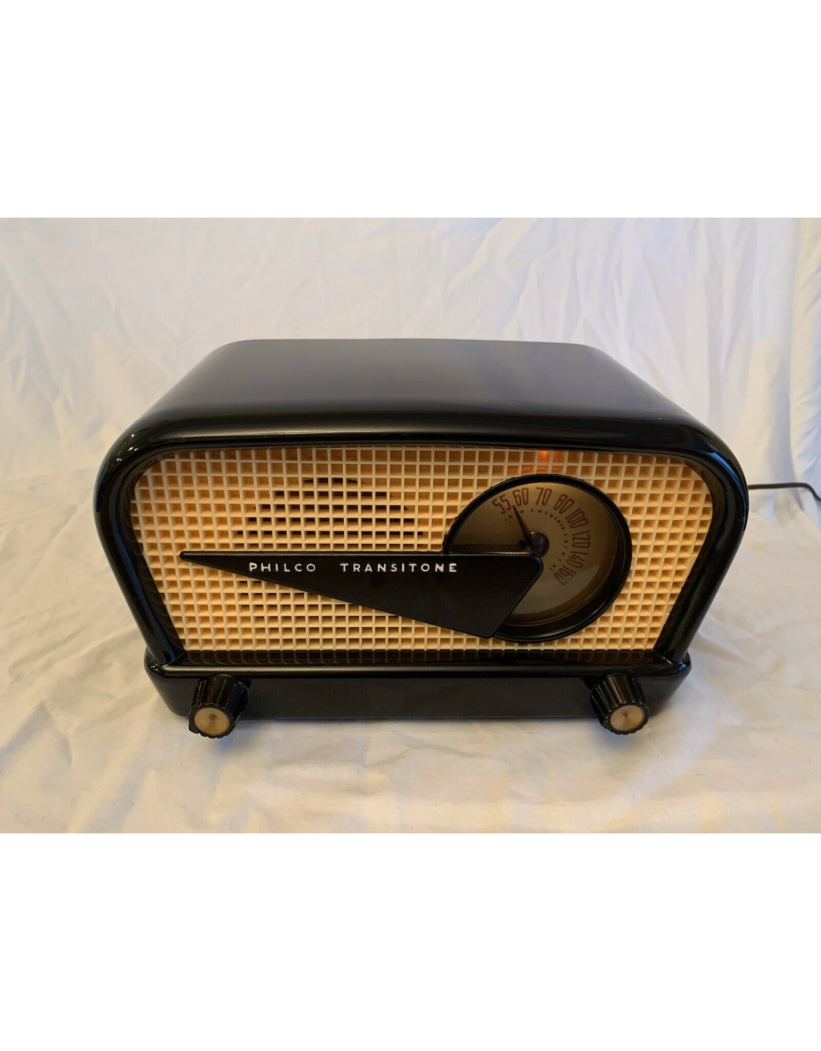 SPV 1949 Philco Transitone 49-503 48-230 Flying Wedge Jetsons Mid Century Tube Radio: