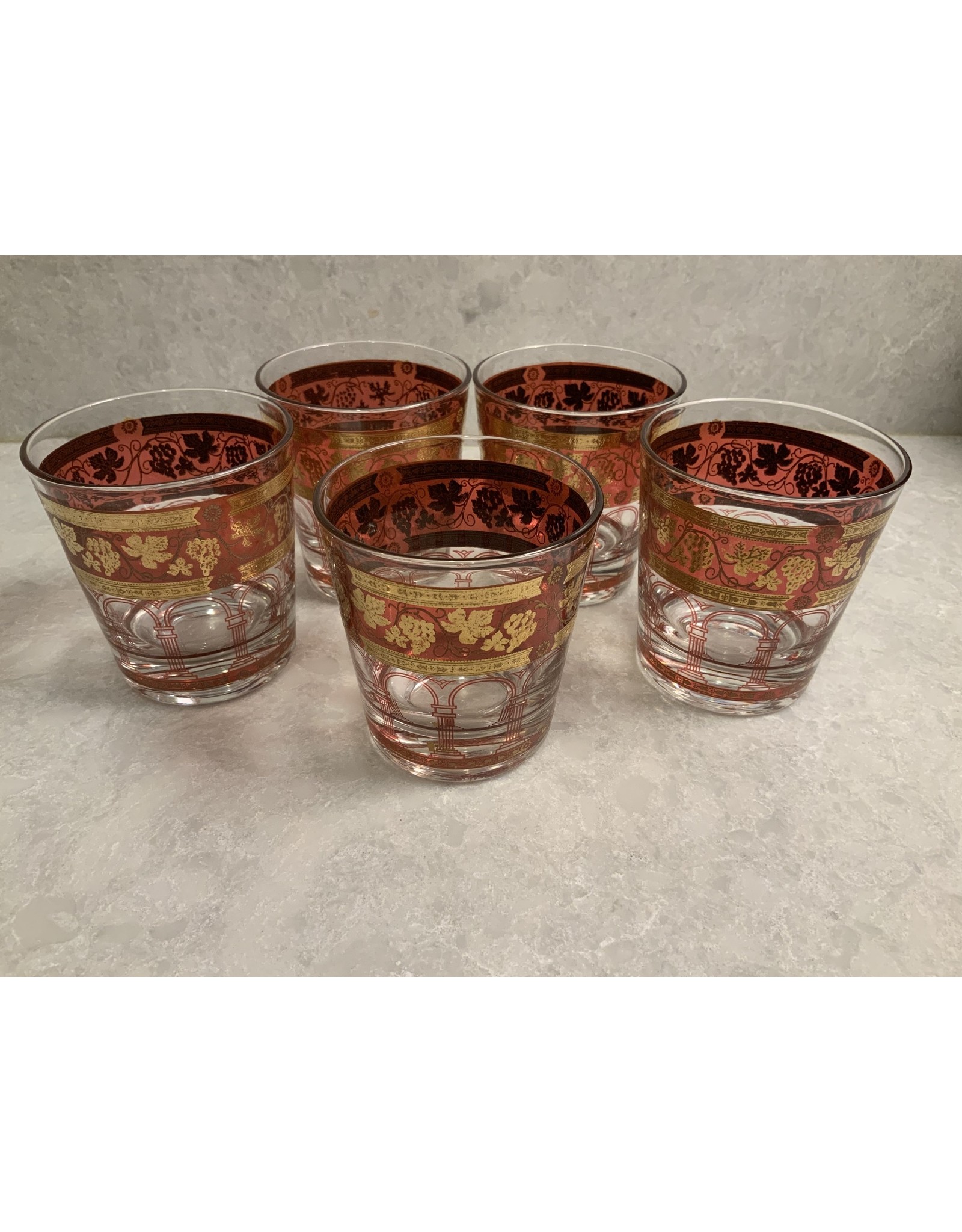SPV Set of 5 Cera Mid Century Cocktail Glasses